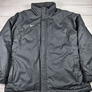 Vintage Nike Packable Hood Jacket Y2K Mens XL Black Embroidered Logo Streetwear